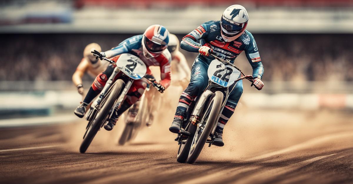 Tim Soerensen rywalizuje z Iversenem i Kaczmarkiem na torze żużlowym.